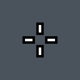 1-3-1-3 Valorant crosshair — classic cross, custom color #FFFFFF