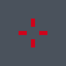 1-4-2-3 red Valorant crosshair — classic cross, custom color #D0021B