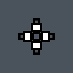 4 Usbs Valorant crosshair — cross with outer lines, white