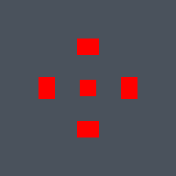 AIM Valorant crosshair — center dot with outer lines, red