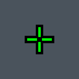 Aimdll Valorant crosshair — classic cross, green