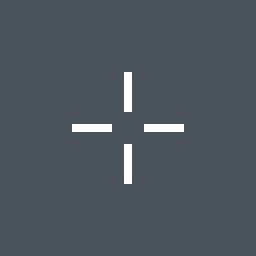 Aleko Valorant crosshair — crosshair with outer lines only, white
