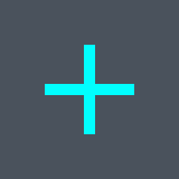 artı Valorant crosshair — classic cross, cyan