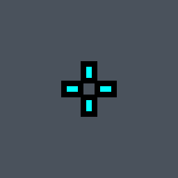 BuZz Valorant crosshair — classic cross, cyan