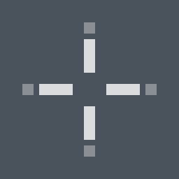 1 Valorant crosshair — cross with outer lines, white