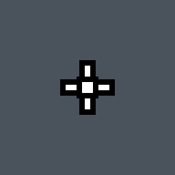D3ffo Valorant crosshair — cross with a center dot, white