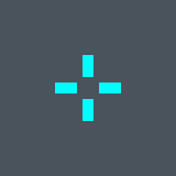 Doma Valorant crosshair — classic cross, cyan