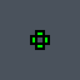 Drone Valorant crosshair — classic cross, green