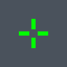 Effys Valorant crosshair — classic cross, green