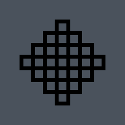 Fishnet Valorant crosshair — cross with outer lines and a center dot, white