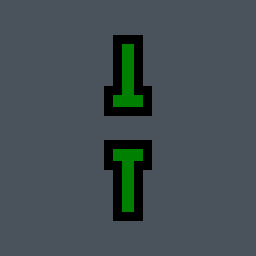 Flappy Bird 2 Valorant crosshair — cross with outer lines, custom color #008000