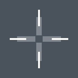 gg Valorant crosshair — cross with outer lines, custom color #FFFFFF