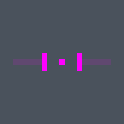 go Valorant crosshair — cross with outer lines and a center dot, custom color #FF00FF
