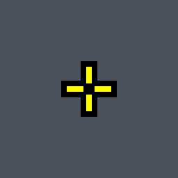 JOLLZTV Valorant crosshair — classic cross, yellow