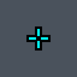 JonahP Valorant crosshair — classic cross, cyan
