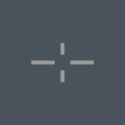 KIKI Valorant crosshair — classic cross, custom color #9B9B9B