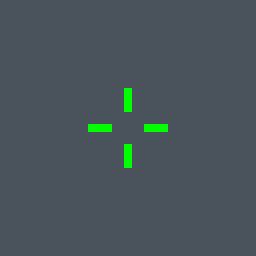 Kiles Valorant crosshair — classic cross, green