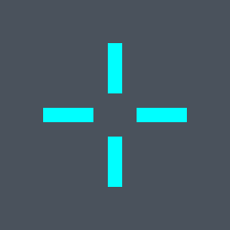 Ninja Valorant crosshair — classic cross, cyan