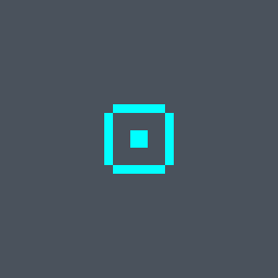 Patiphan Valorant crosshair — cross with a center dot, cyan