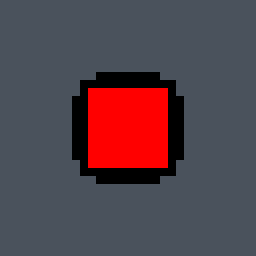 Pokeball Valorant crosshair — cross with outer lines and a center dot, red