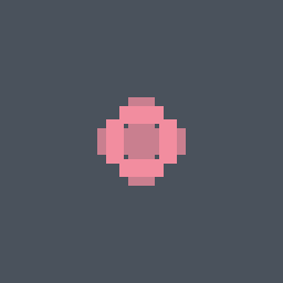 Sakura Valorant crosshair — cross with outer lines and a center dot, custom color #F28D9F