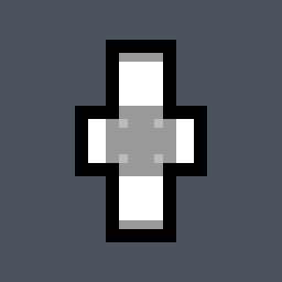 steve Valorant crosshair — cross with outer lines, white