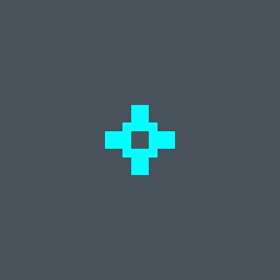 The Throb Valorant crosshair — cross with outer lines, cyan