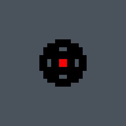 Wheel Valorant crosshair — cross with outer lines and a center dot, red