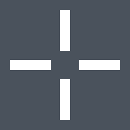 Will Valorant crosshair — cross with outer lines, white